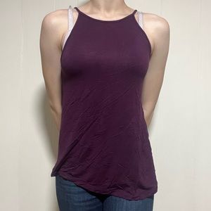 Eggplant purple halter top tank
